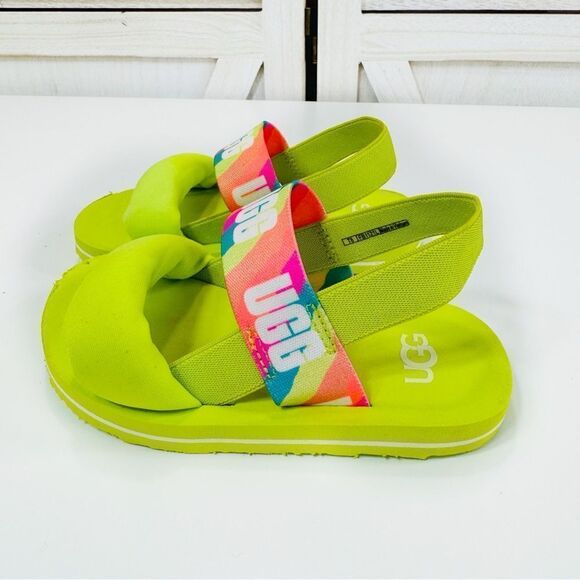 Ugg Child Zuma Sling Sandal Neon Green Toddler 8 - Picture 3 of 11